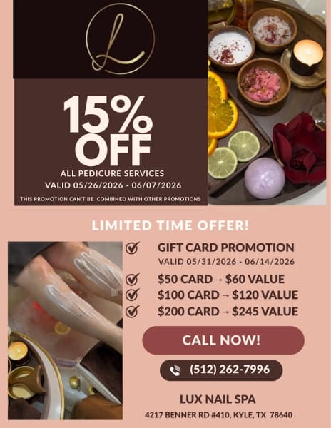 Lux Nail Salon Kyle TX photo 2 - beauty in DFW, TX